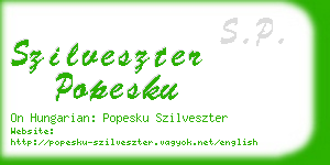 szilveszter popesku business card